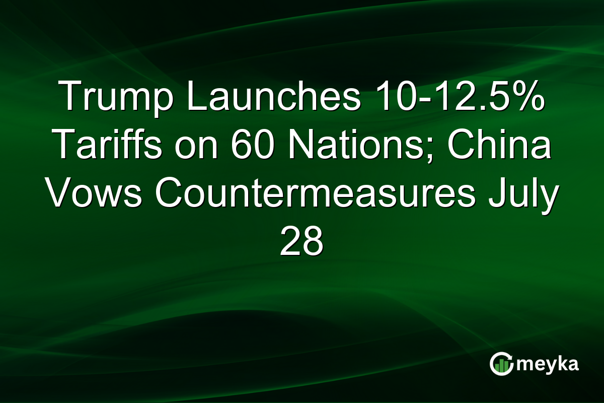 Trump Launches 10-12.5% Tariffs on 60 Nations; China Vows Countermeasures July 28