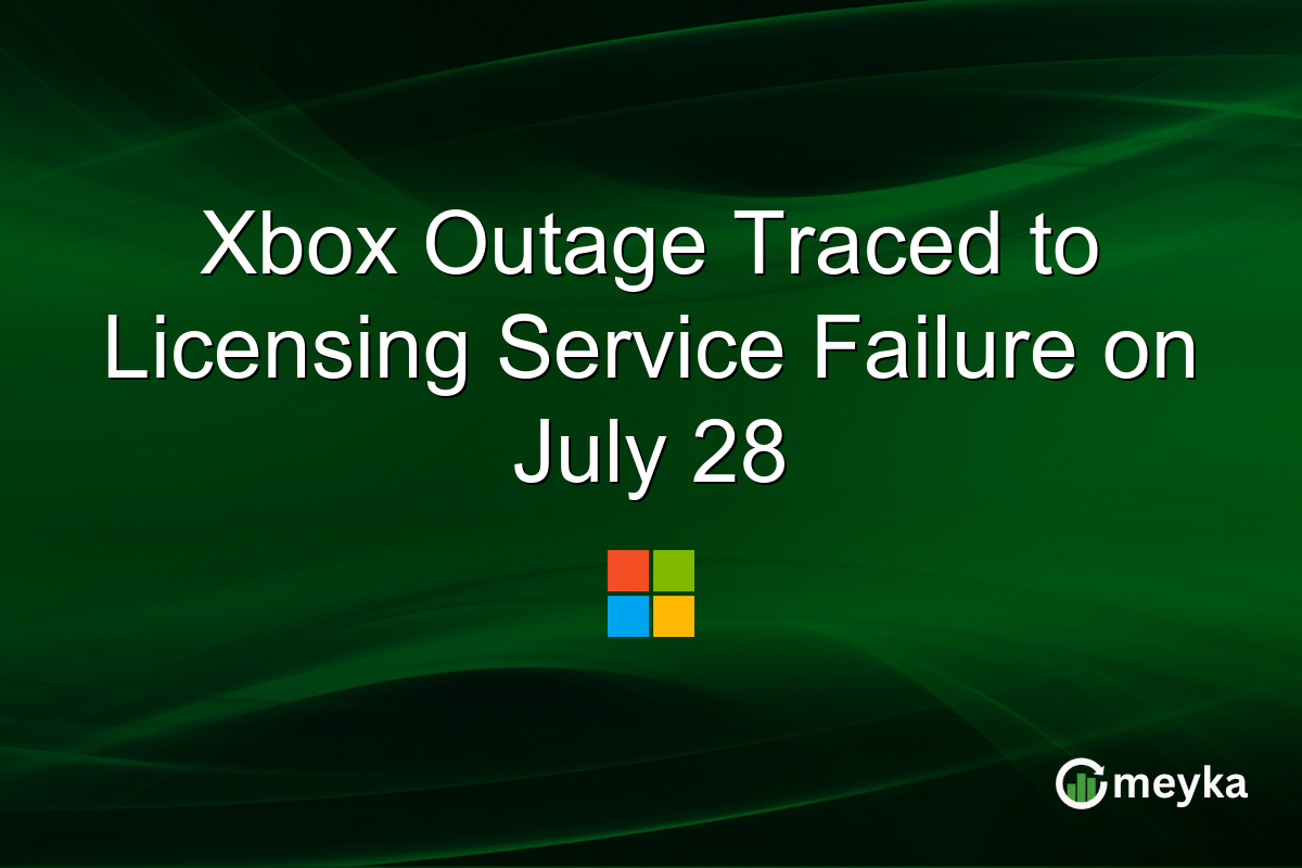 Xbox Outage Traced to Licensing Service Failure on July 28