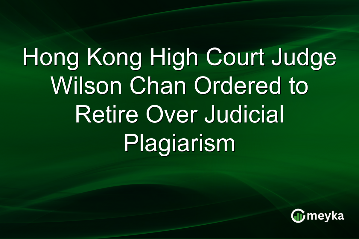 Hong Kong High Court Judge Wilson Chan Ordered to Retire Over Judicial Plagiarism