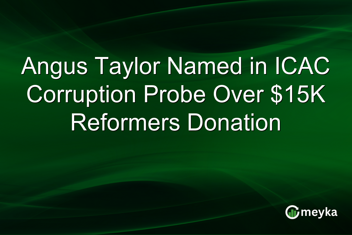 Angus Taylor Named in ICAC Corruption Probe Over $15K Reformers Donation