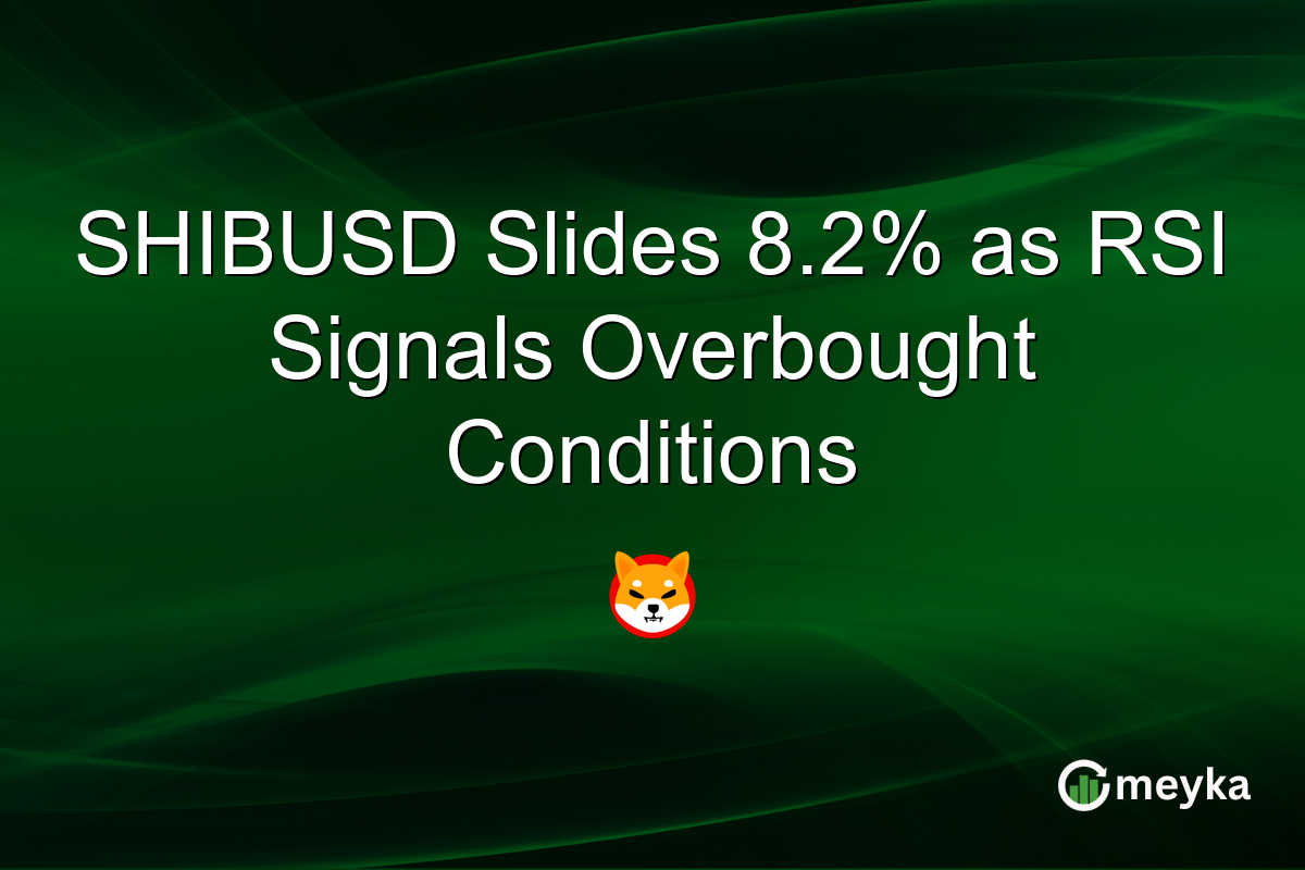 SHIBUSD Slides 8.2% as RSI Signals Overbought Conditions