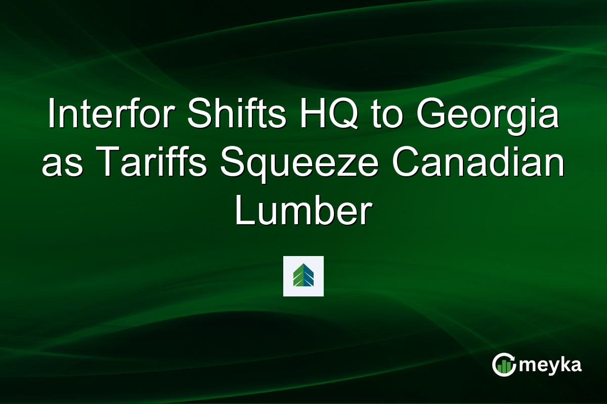 Interfor Shifts HQ to Georgia as Tariffs Squeeze Canadian Lumber