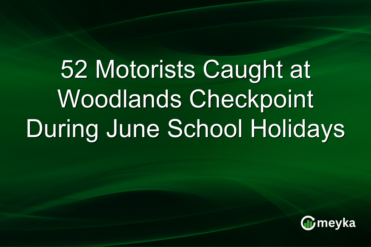 52 Motorists Caught at Woodlands Checkpoint During June School Holidays
