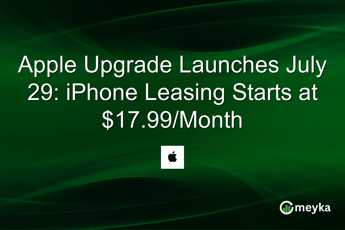 Apple Upgrade Launches July 29: iPhone Leasing Starts at $17.99/Month