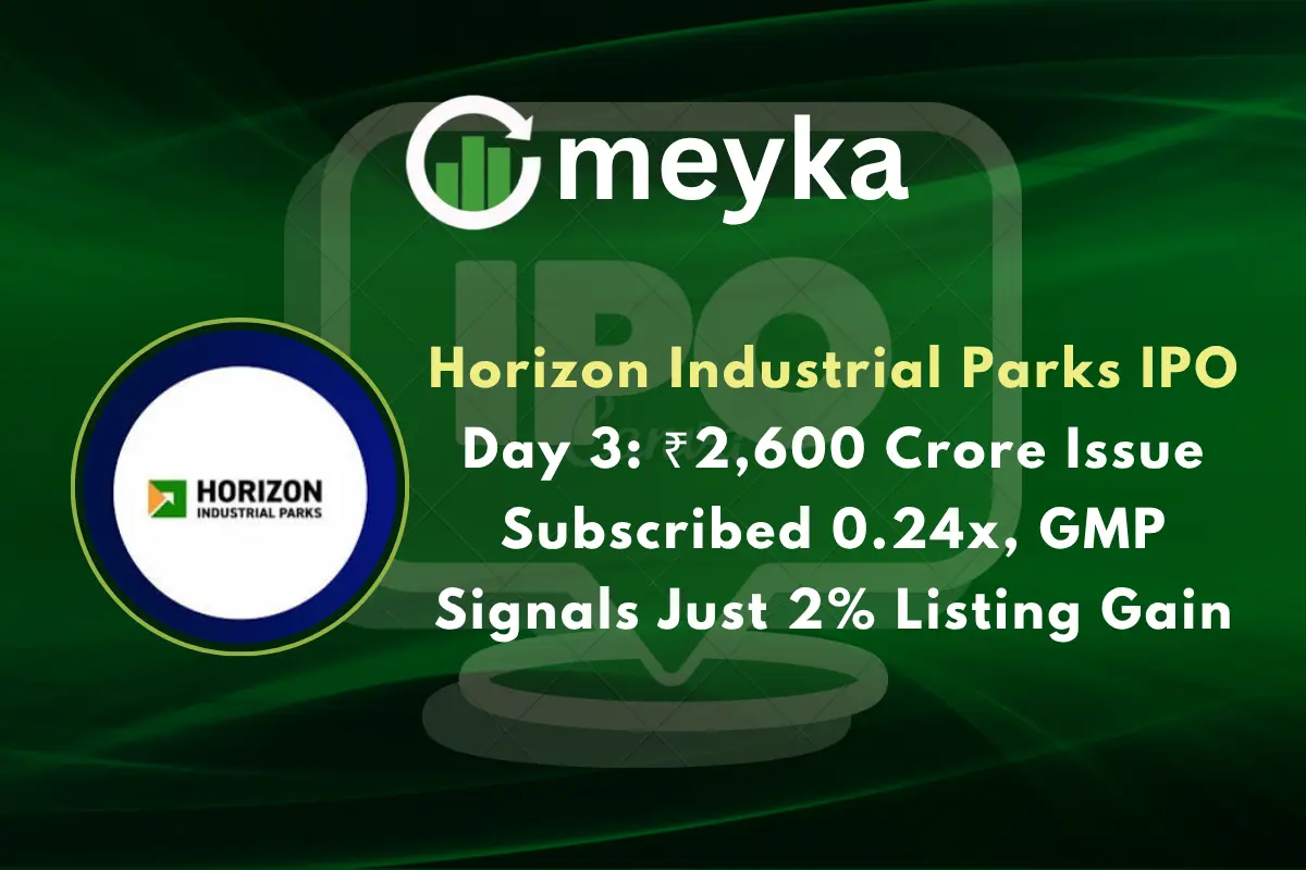 Horizon Industrial Parks IPO Day 3: ₹2,600 Crore Issue Subscribed 0.24x, GMP Signals Just 2% Listing Gain