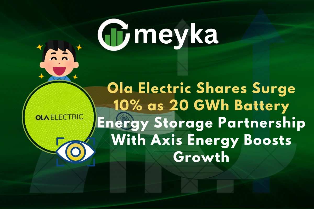 Ola Electric Shares Surge 10% as 20 GWh Battery Energy Storage Partnership With Axis Energy Boosts Growth