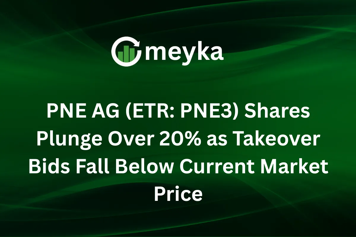 PNE AG (ETR: PNE3) Shares Plunge Over 20% as Takeover Bids Fall Below Current Market Price