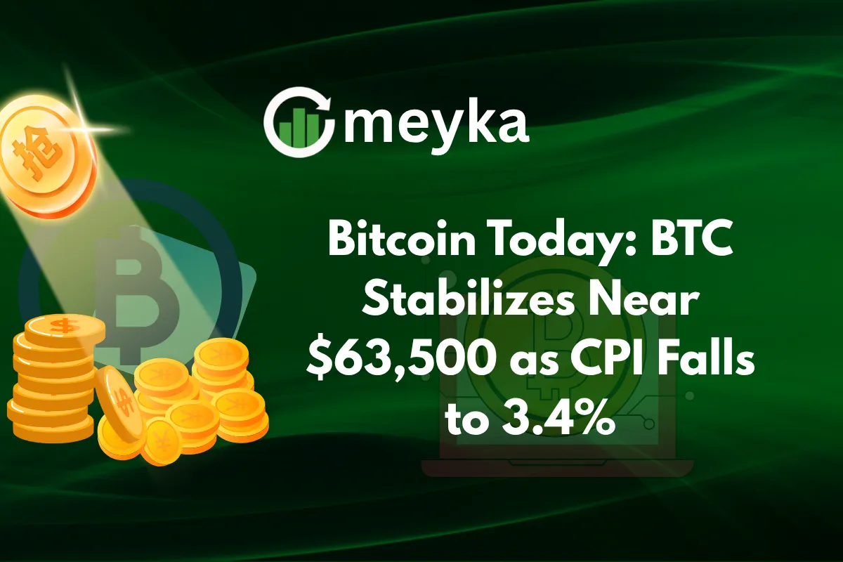 Bitcoin Today: BTC Stabilizes Near $63,500 as CPI Falls to 3.4%