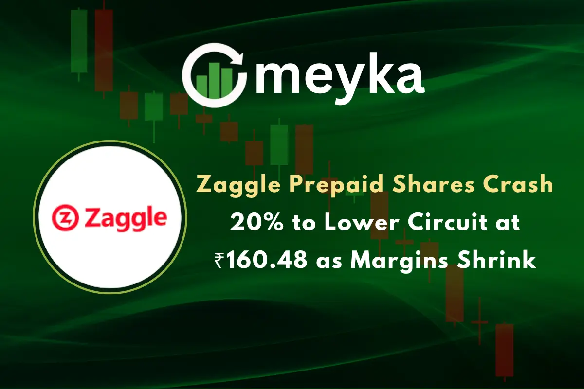 Zaggle Prepaid Shares Crash 20% to Lower Circuit at ₹160.48 as Margins Shrink