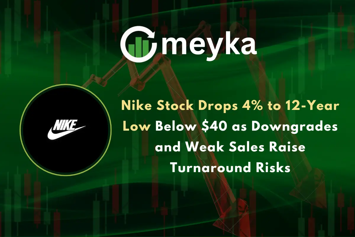 Nike Stock Drops 4% to 12-Year Low Below $40 as Downgrades and Weak Sales Raise Turnaround Risks