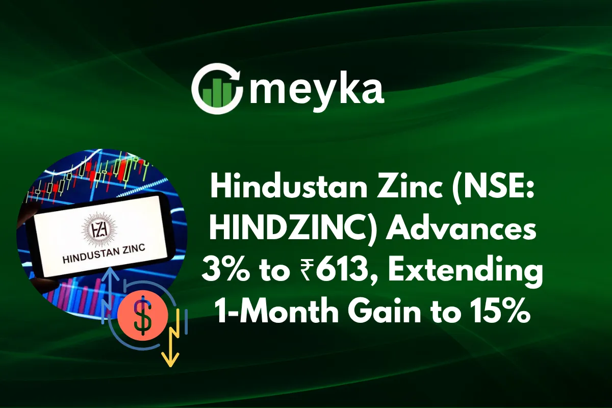 Hindustan Zinc (NSE: HINDZINC) Advances 2.5% to ₹609.60, Extends Rally to Third Straight Session