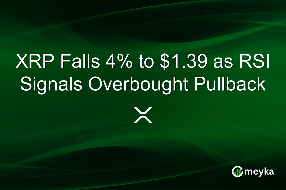 XRP Falls 4% to $1.39 as RSI Signals Overbought Pullback