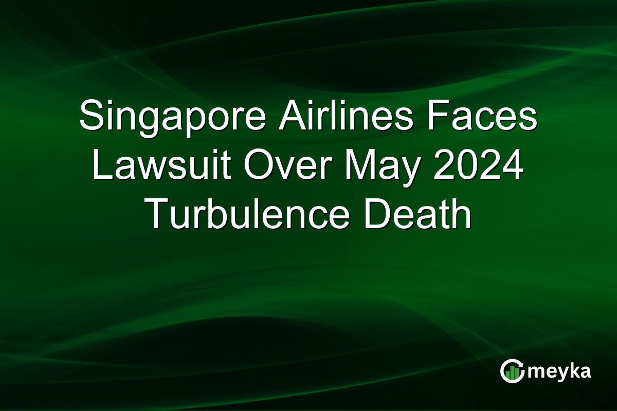 Singapore Airlines Faces Lawsuit Over May 2024 Turbulence Death