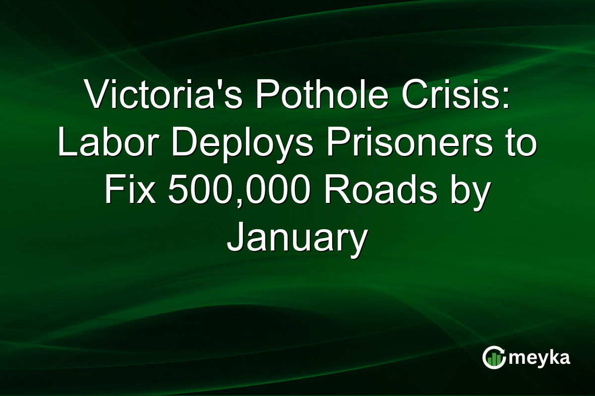 Victoria’s Pothole Crisis: Labor Deploys Prisoners to Fix 500,000 Roads by January