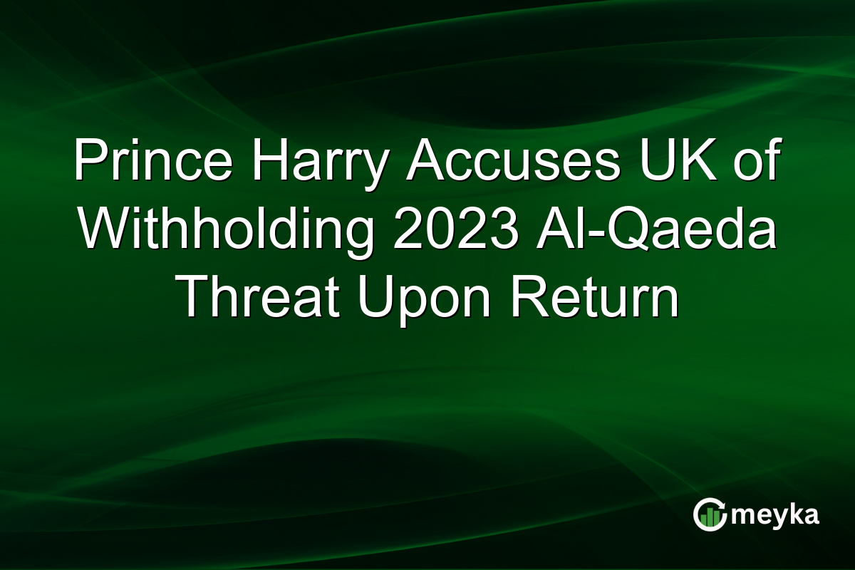 Prince Harry Accuses UK of Withholding 2023 Al-Qaeda Threat Upon Return