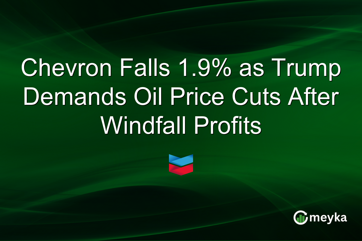 Chevron Falls 1.9% as Trump Demands Oil Price Cuts After Windfall Profits