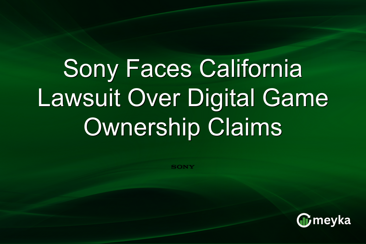 Sony Faces California Lawsuit Over Digital Game Ownership Claims