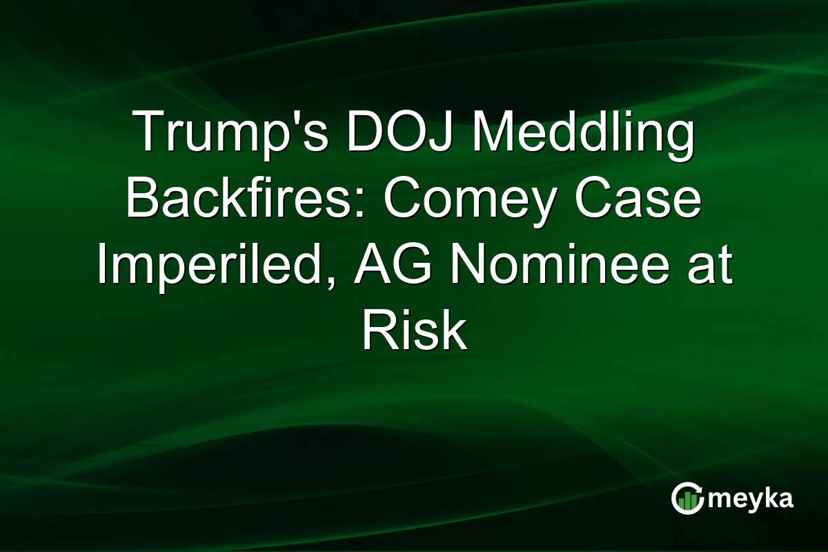 Trump’s DOJ Meddling Backfires: Comey Case Imperiled, AG Nominee at Risk