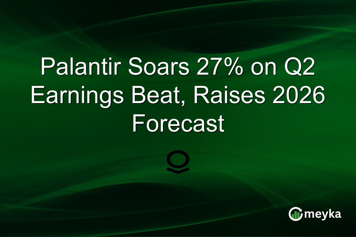 Palantir Soars 27% on Q2 Earnings Beat, Raises 2026 Forecast