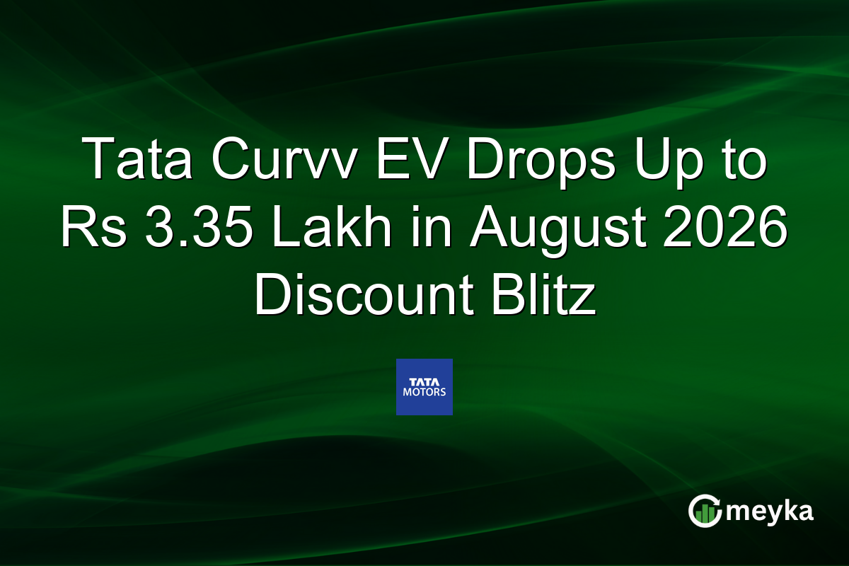 Tata Curvv EV Drops Up to Rs 3.35 Lakh in August 2026 Discount Blitz