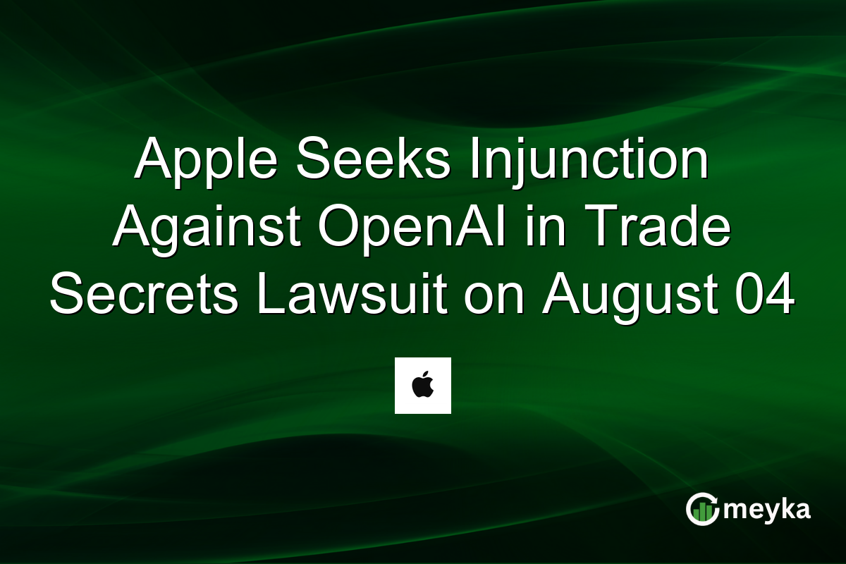 Apple Seeks Injunction Against OpenAI in Trade Secrets Lawsuit on August 04