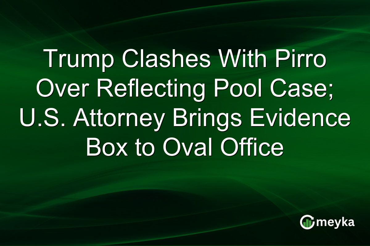 Trump Clashes With Pirro Over Reflecting Pool Case; U.S. Attorney Brings Evidence Box to Oval Office
