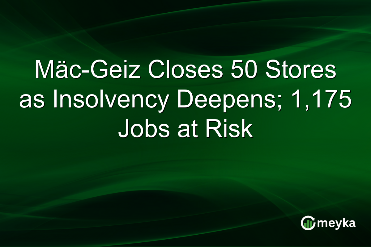 Mäc-Geiz Closes 50 Stores as Insolvency Deepens; 1,175 Jobs at Risk