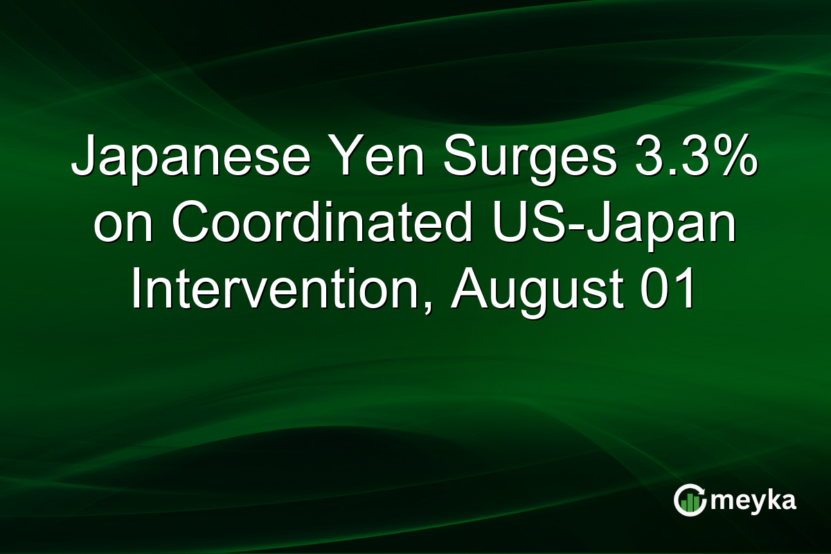 Japanese Yen Surges 3.3% on Coordinated US-Japan Intervention, August 01