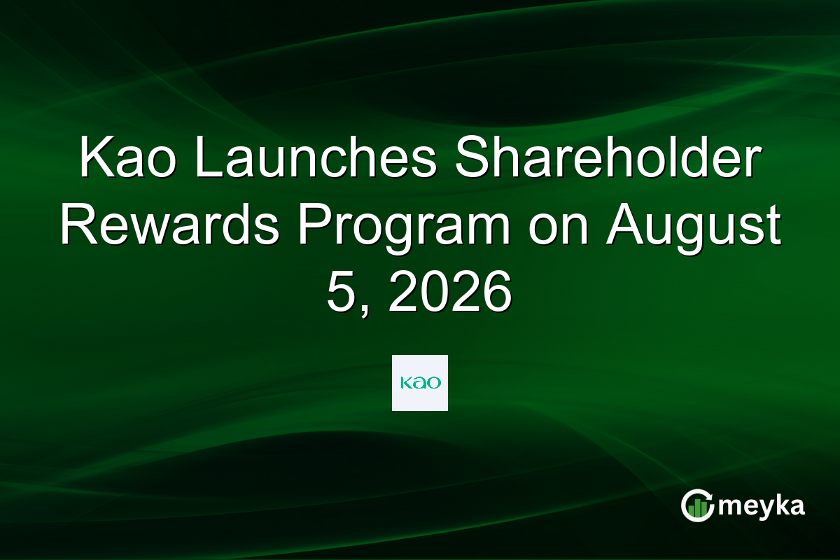 Kao Launches Shareholder Rewards Program on August 5, 2026