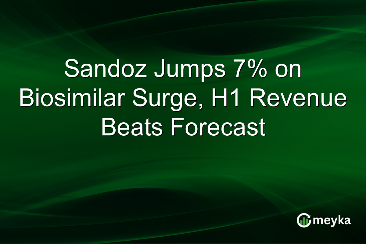 Sandoz Jumps 7% on Biosimilar Surge, H1 Revenue Beats Forecast