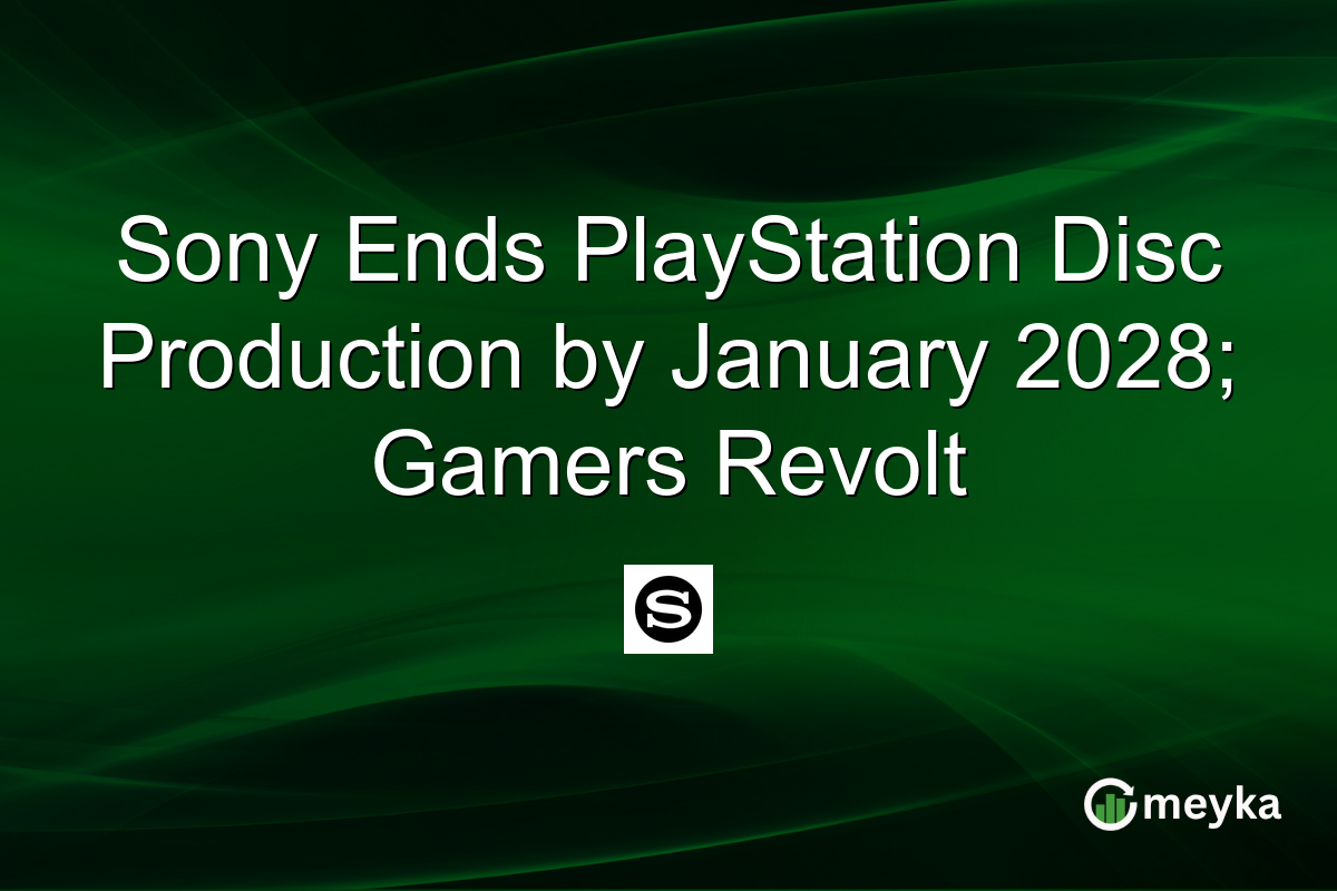 Sony Ends PlayStation Disc Production by January 2028; Gamers Revolt