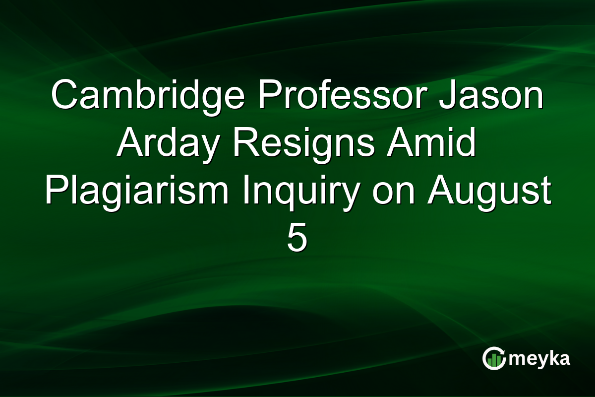 Cambridge Professor Jason Arday Resigns Amid Plagiarism Inquiry on August 5