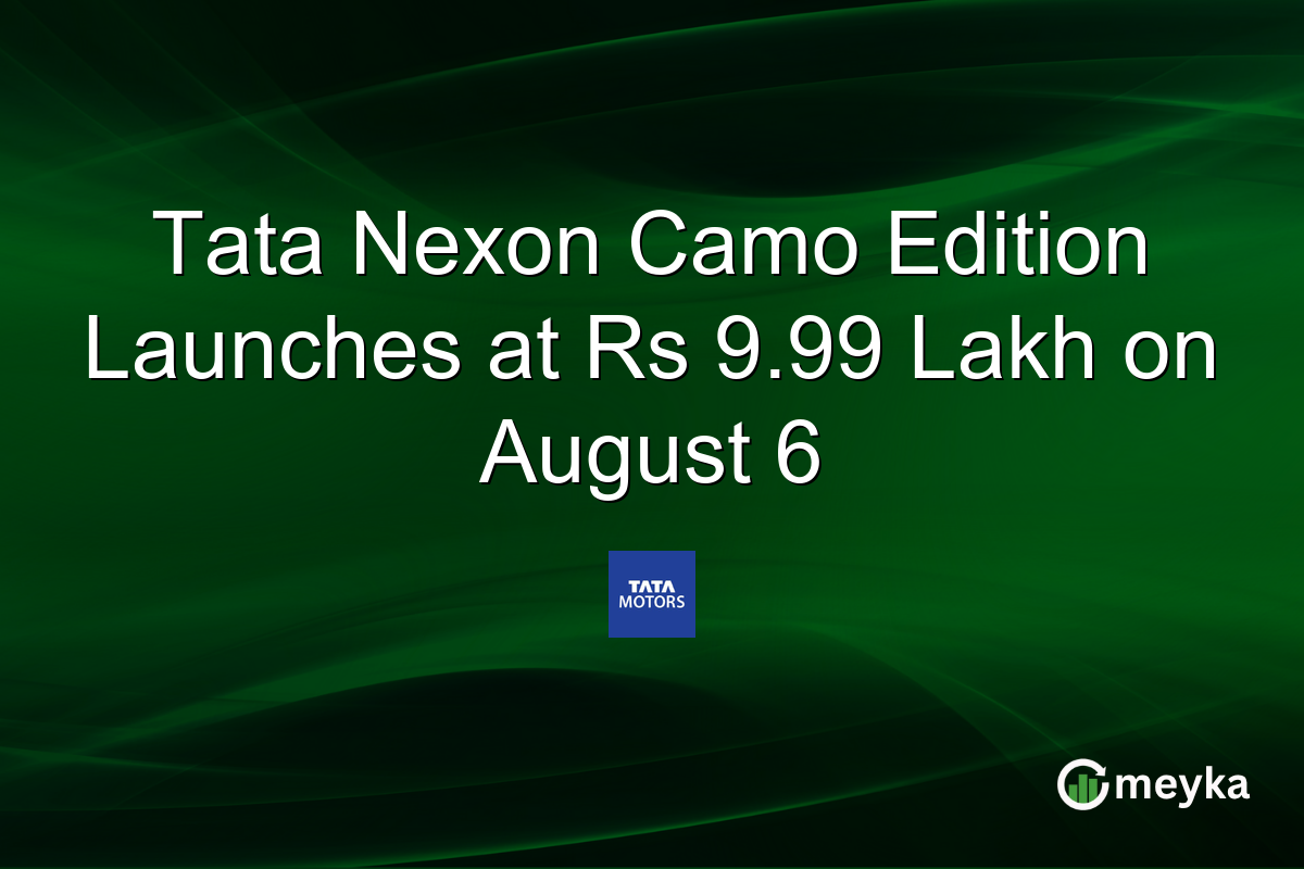 Tata Nexon Camo Edition Launches at Rs 9.99 Lakh on August 6