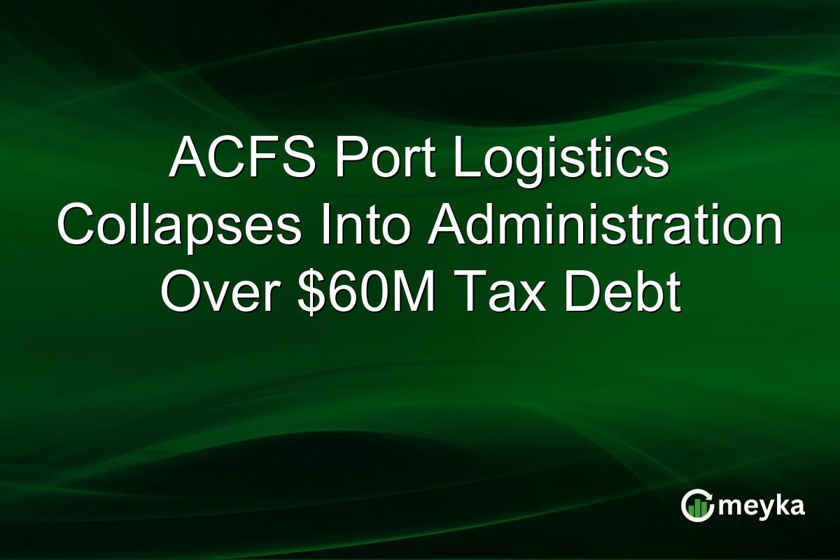 ACFS Port Logistics Collapses Into Administration Over $60M Tax Debt
