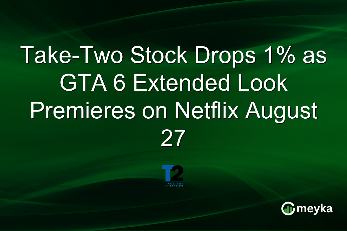 Take-Two Stock Drops 1% as GTA 6 Extended Look Premieres on Netflix August 27