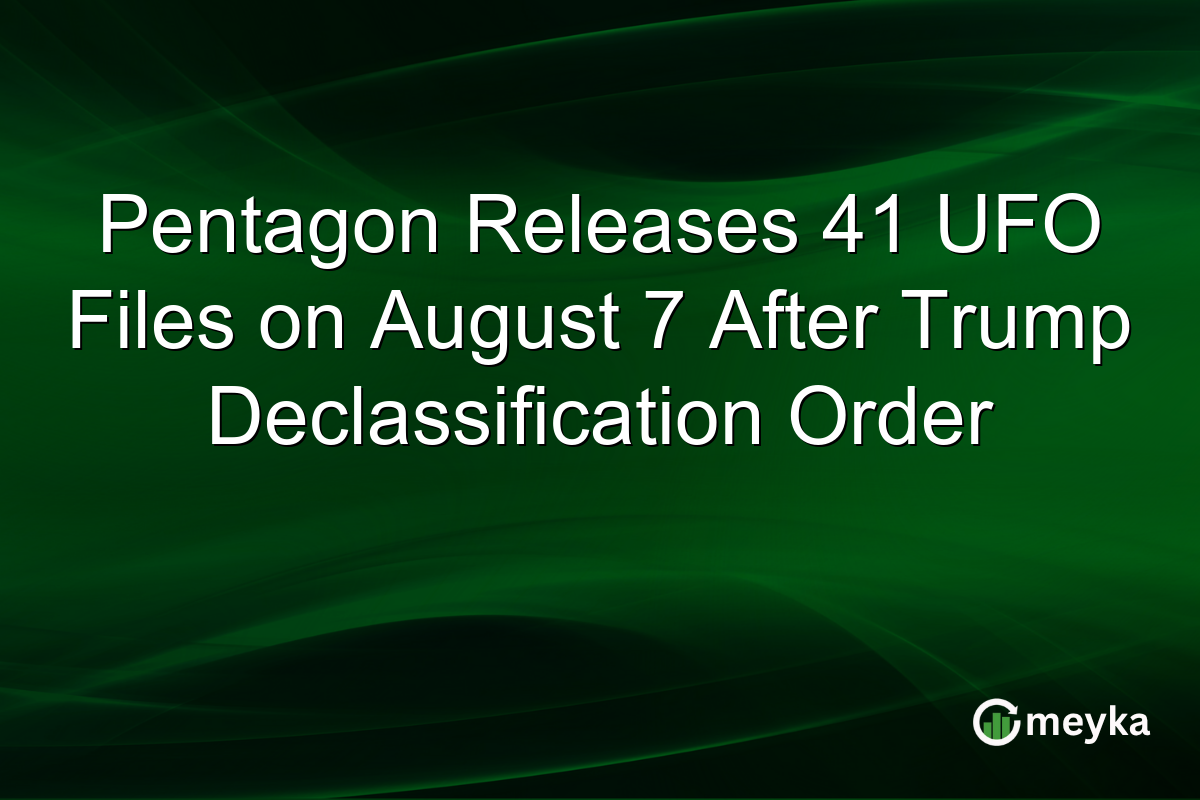 Pentagon Releases 41 UFO Files on August 7 After Trump Declassification Order