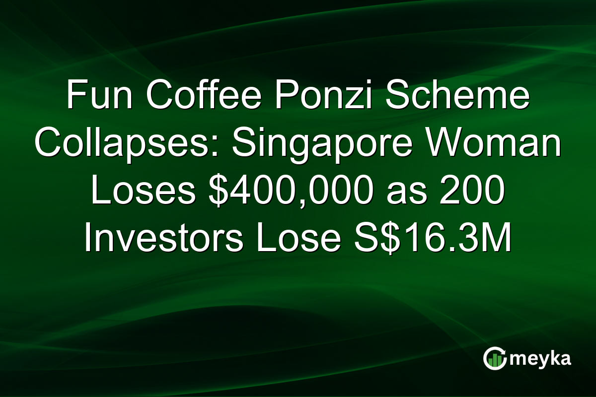 Fun Coffee Ponzi Scheme Collapses: Singapore Woman Loses $400,000 as 200 Investors Lose S$16.3M