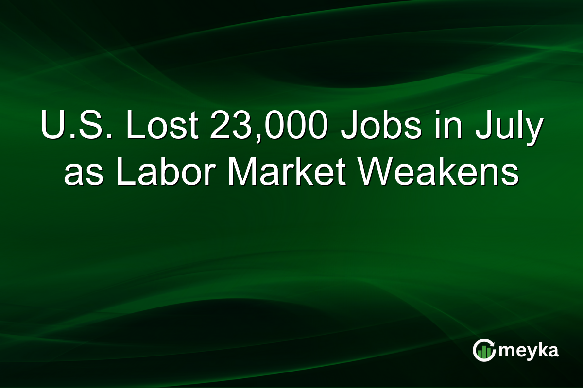 U.S. Lost 23,000 Jobs in July as Labor Market Weakens