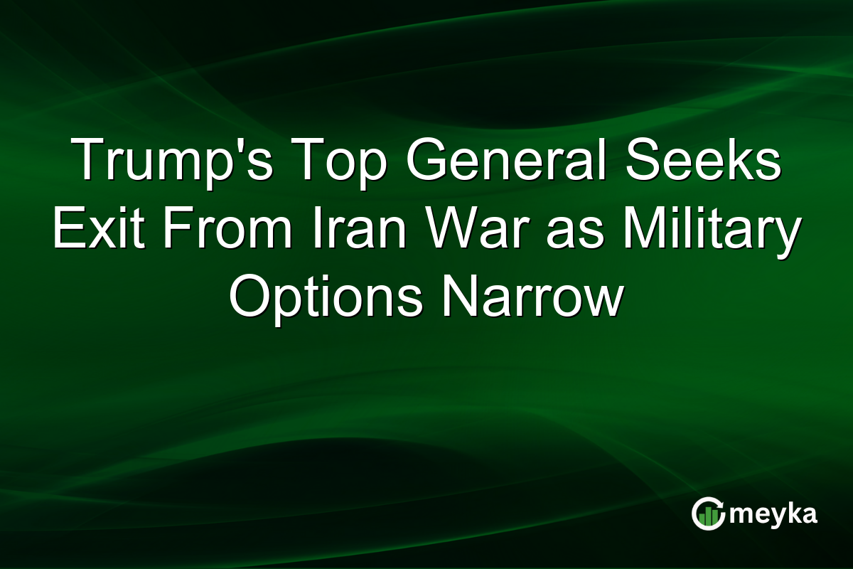 Trump’s Top General Seeks Exit From Iran War as Military Options Narrow