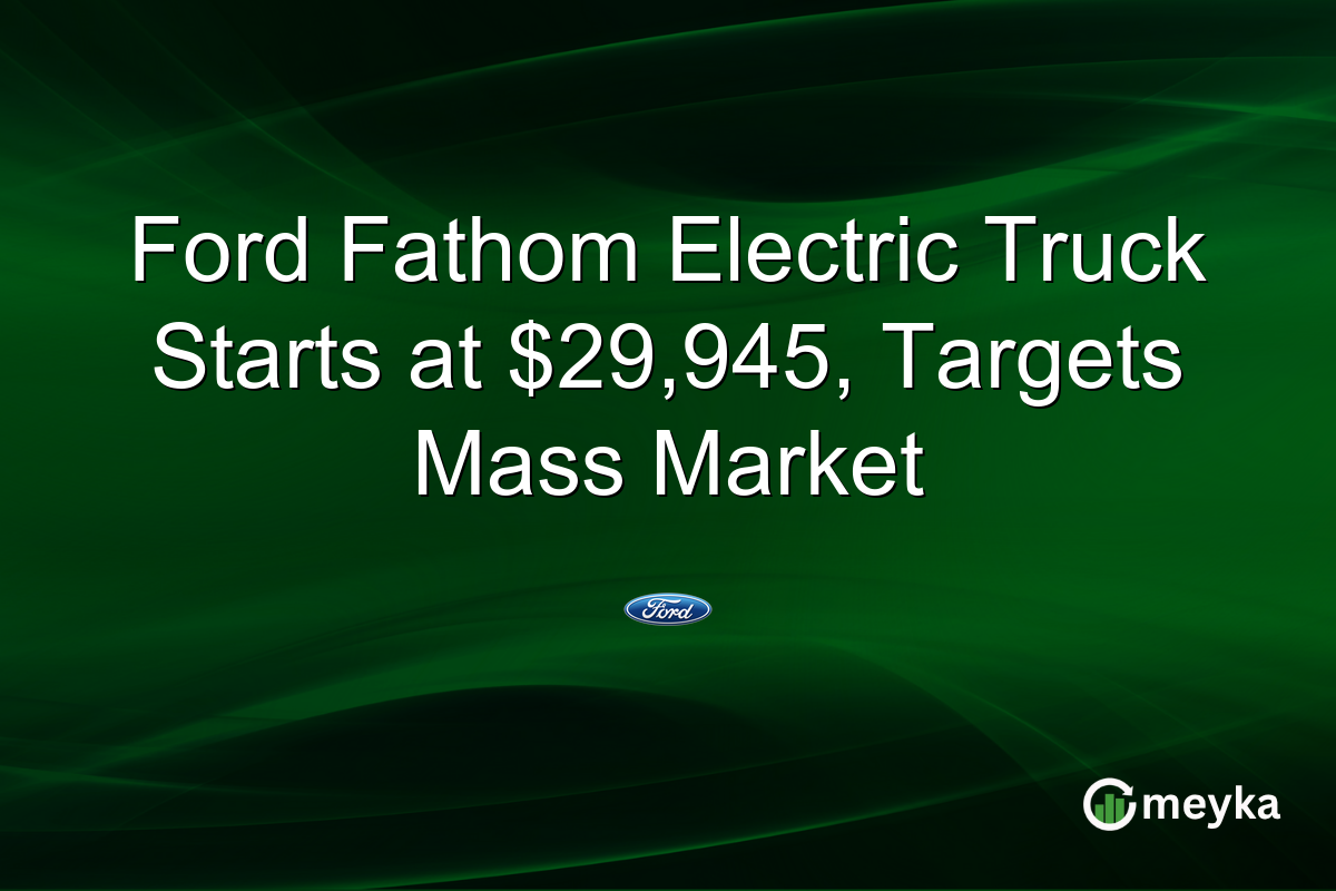 Ford Fathom Electric Truck Starts at $29,945, Targets Mass Market