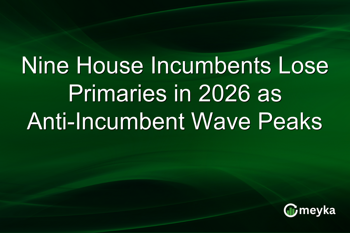 Nine House Incumbents Lose Primaries in 2026 as Anti-Incumbent Wave Peaks