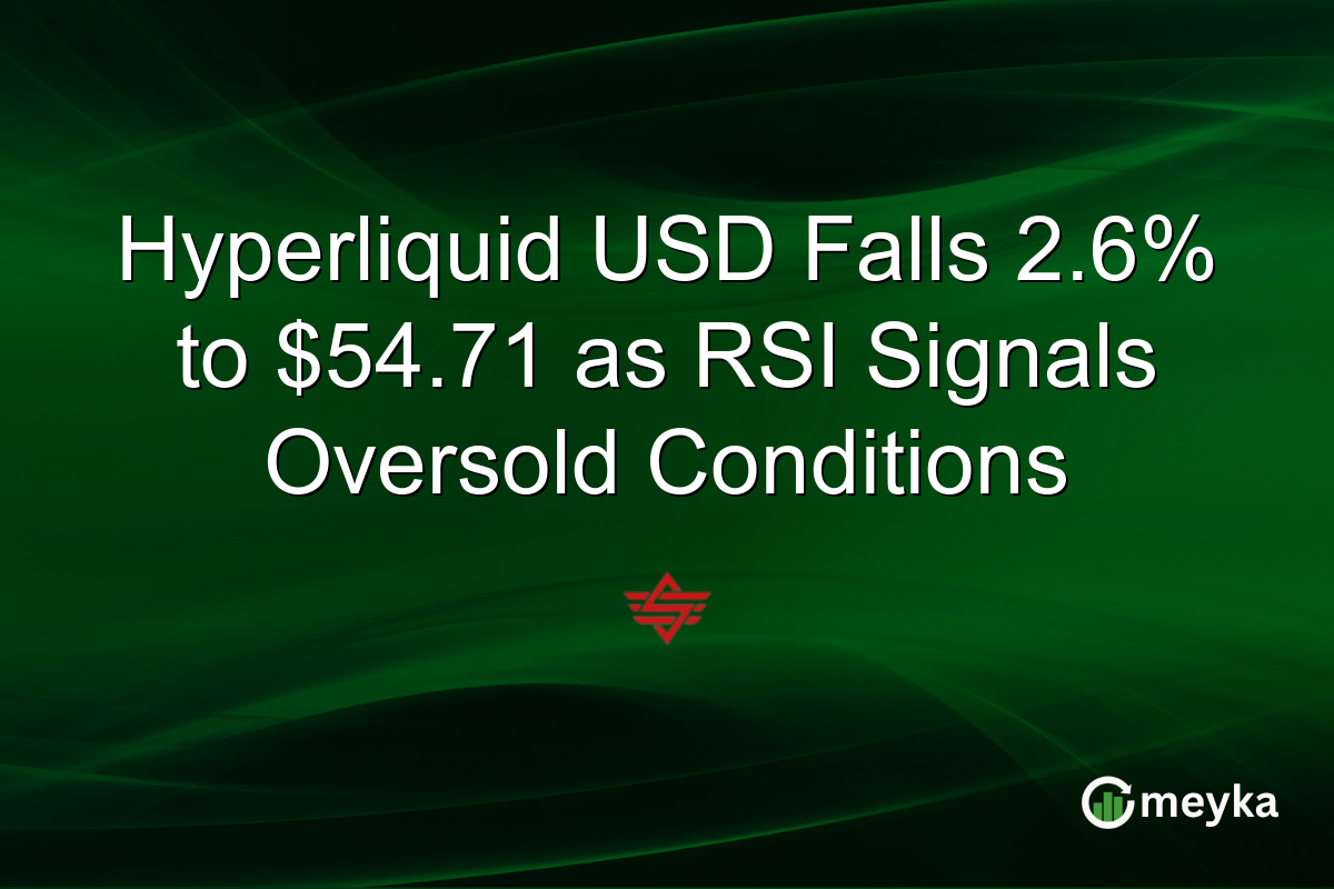 Hyperliquid USD Falls 2.6% to $54.71 as RSI Signals Oversold Conditions
