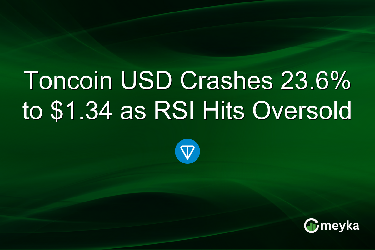 Toncoin USD Crashes 23.6% to $1.34 as RSI Hits Oversold