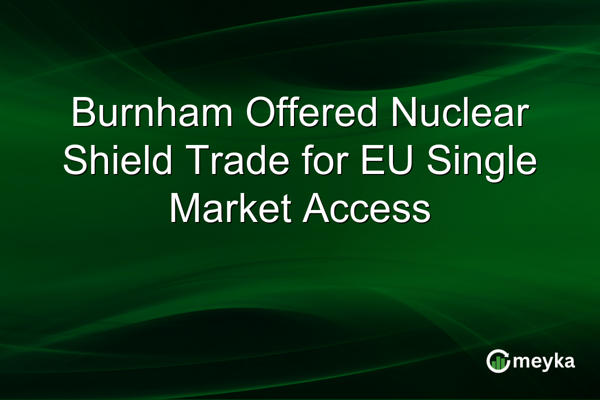 Burnham Offered Nuclear Shield Trade for EU Single Market Access