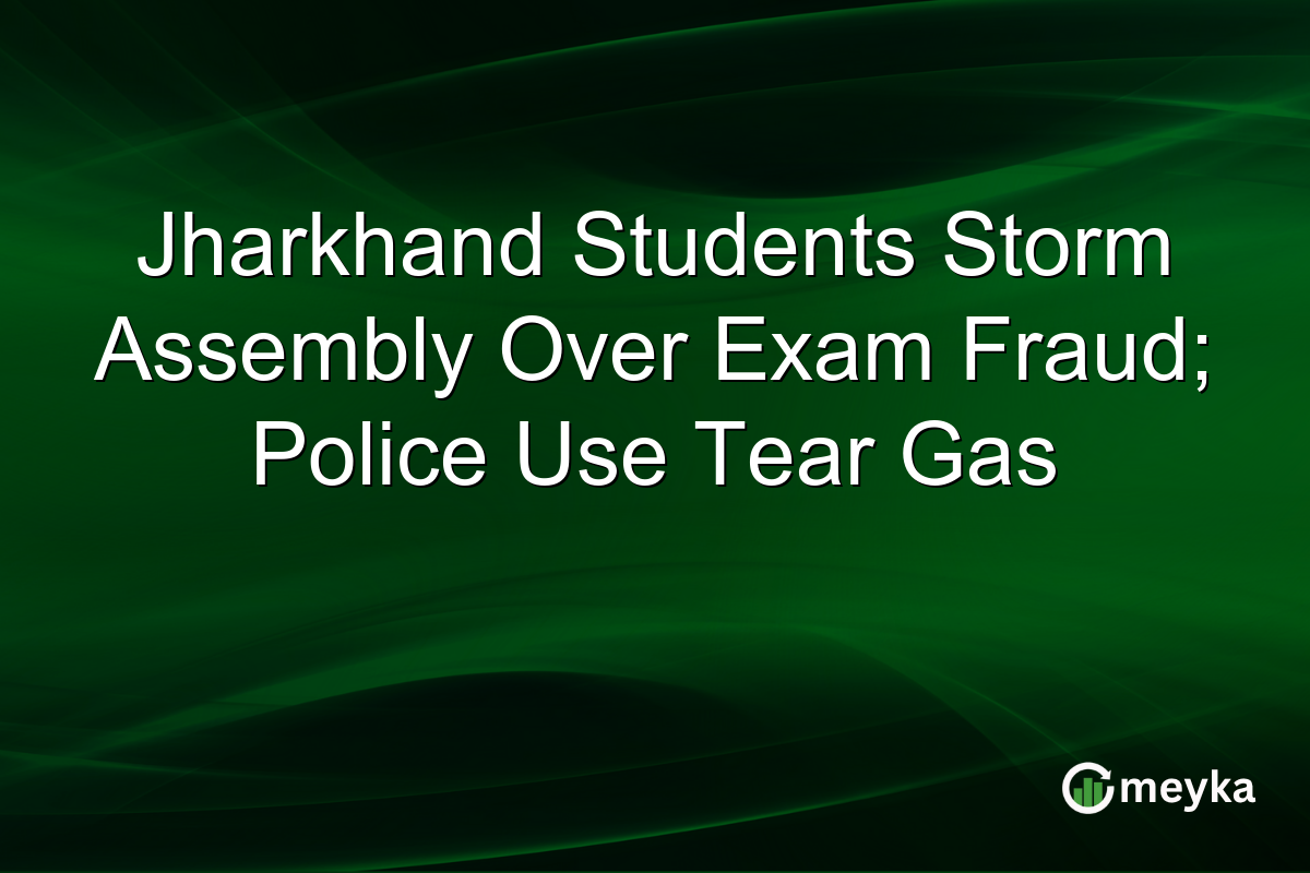 Jharkhand Students Storm Assembly Over Exam Fraud; Police Use Tear Gas