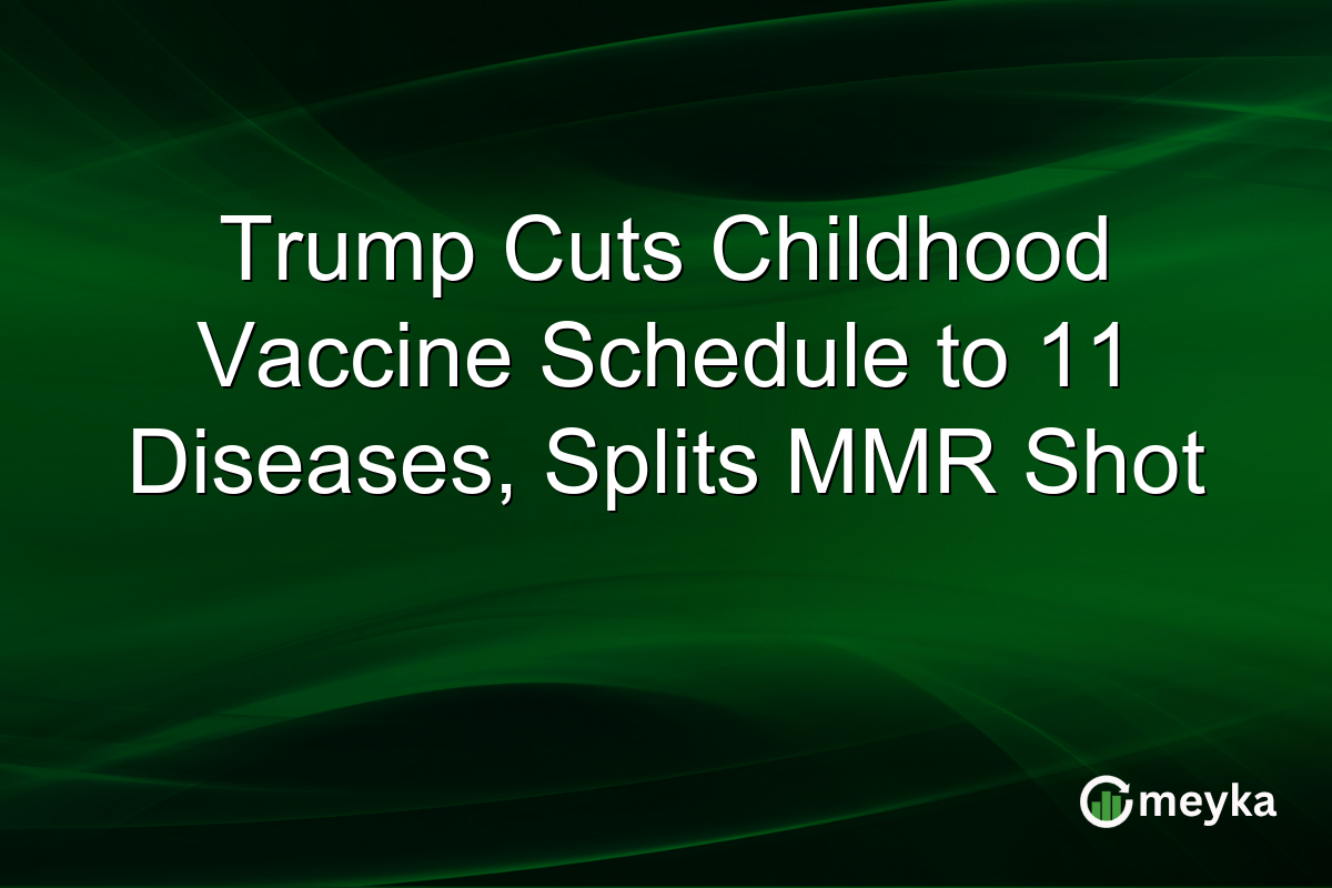 Trump Cuts Childhood Vaccine Schedule to 11 Diseases, Splits MMR Shot