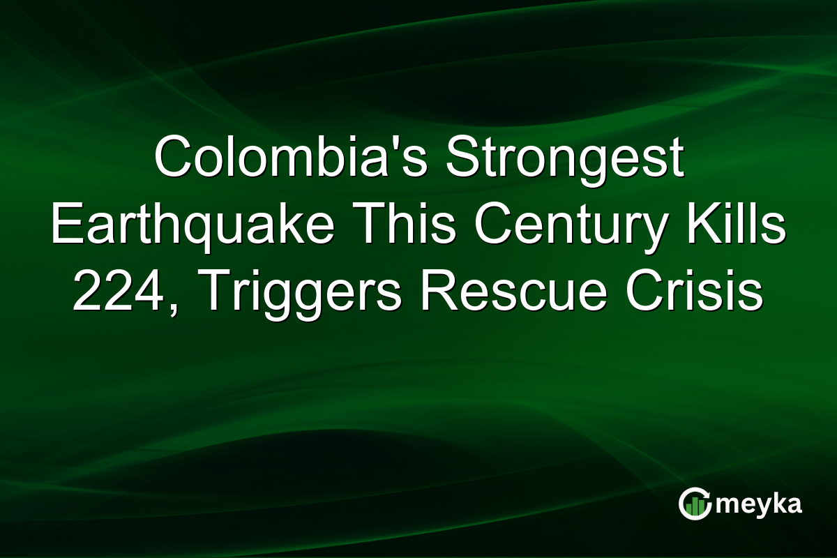 Colombia’s Strongest Earthquake This Century Kills 224, Triggers Rescue Crisis