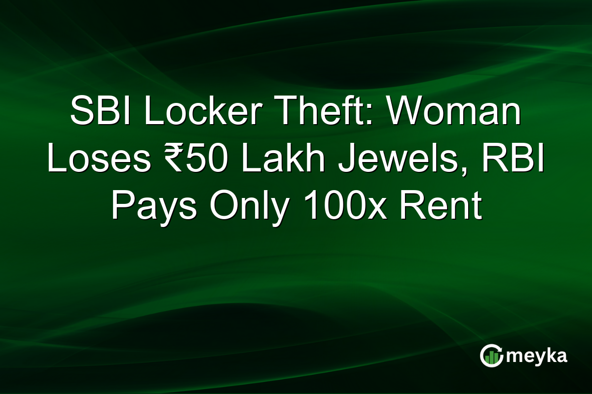 SBI Locker Theft: Woman Loses ₹50 Lakh Jewels, RBI Pays Only 100x Rent