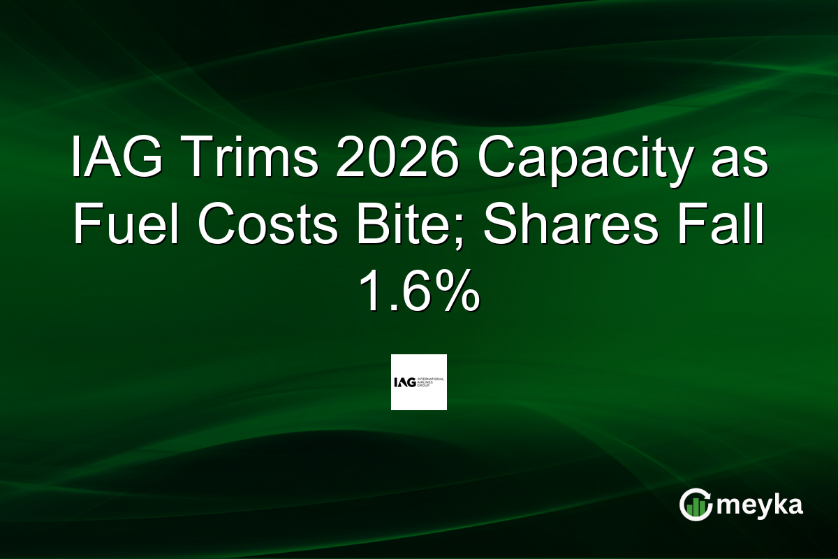IAG Trims 2026 Capacity as Fuel Costs Bite; Shares Fall 1.6%