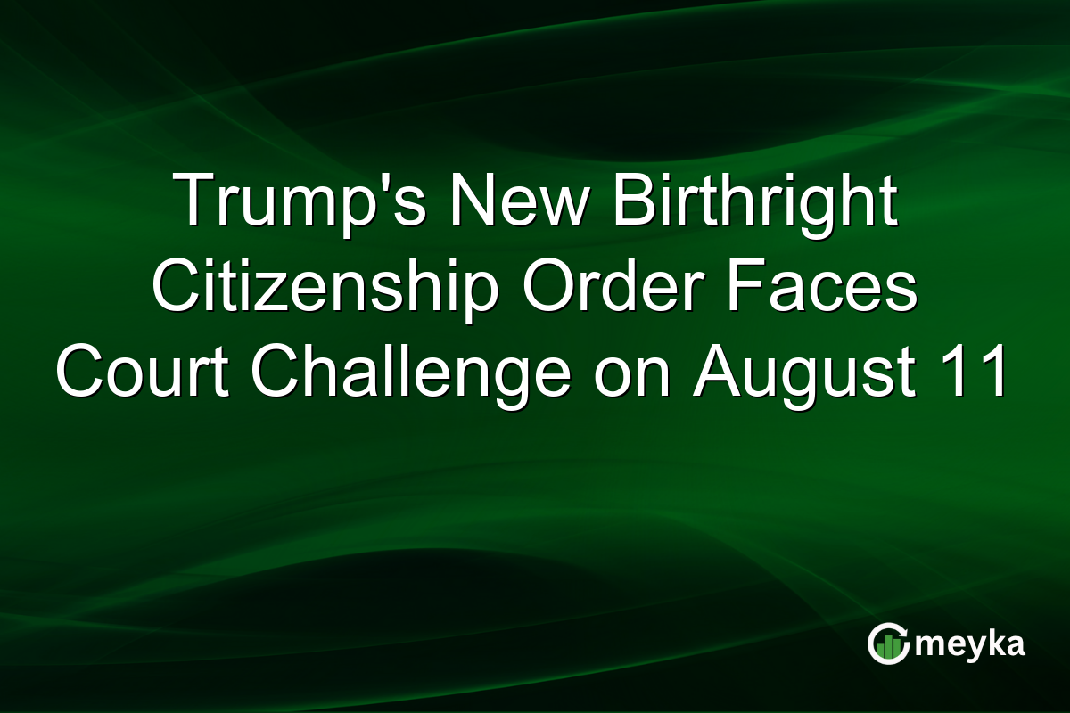 Trump’s New Birthright Citizenship Order Faces Court Challenge on August 11